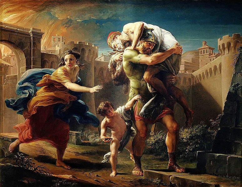 Eneas salvando a su familia
